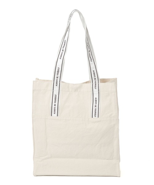 GLOBAL WORK（グローバルワーク）の「推しごとラインロゴテープトート/127404（トートバッグ・レディース・アイボリー/レオパード/パープル/ブラック/グレー系その他5・ONE SIZE）」の16枚目の写真