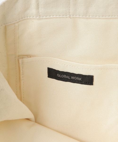 GLOBAL WORK（グローバルワーク）の「推しごとラインロゴテープトート/127404（トートバッグ・レディース・アイボリー/レオパード/パープル/ブラック/グレー系その他5・ONE SIZE）」の8枚目の写真