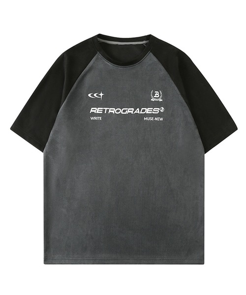 aimoha（アイモハ）の「aimoha outdoor ユニセックス　ビッグシルエット プリント半袖ラグランTシャツ (SS)（Tシャツ/カットソー・レディース・ブルー/ダークグレー/ライトグレー/ピンク・MEDIUM/LARGE/X-LARGE）」の3枚目の写真