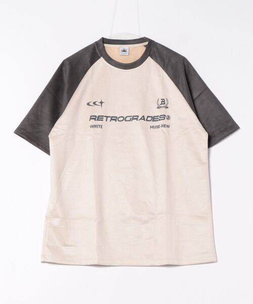 aimoha（アイモハ）の「aimoha outdoor ユニセックス　ビッグシルエット プリント半袖ラグランTシャツ (SS)（Tシャツ/カットソー・レディース・ブルー/ダークグレー/ライトグレー/ピンク・MEDIUM/LARGE/X-LARGE）」の6枚目の写真