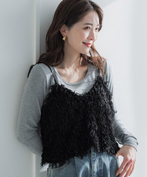 coca(coca) | リボンシャギーキャミソール(キャミソール)