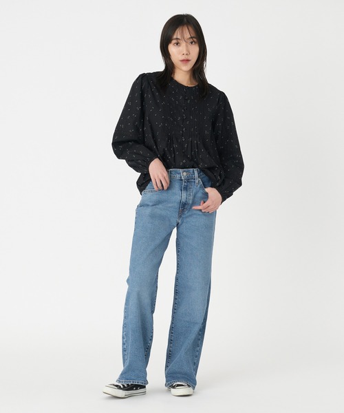 Levi's(リーバイス)の「Levi's/リーバイス HIGH RISE WIDE LEG(デニムパンツ・レディース・インディゴブルー/ダークインディゴブルー/ライトインディゴブルー・27inch/26inch/25inch/24inch/28inch/23inch)」の6枚目の写真