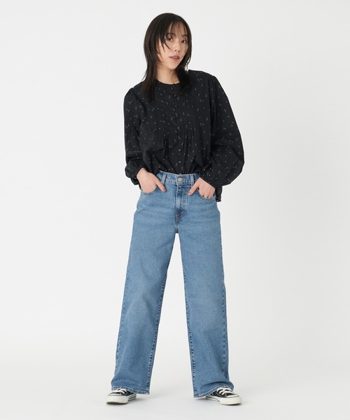 Levi's(リーバイス)の「Levi's/リーバイス HIGH RISE WIDE LEG(デニムパンツ・レディース・インディゴブルー/ダークインディゴブルー/ライトインディゴブルー・27inch/26inch/25inch/24inch/28inch/23inch)」の8枚目の写真