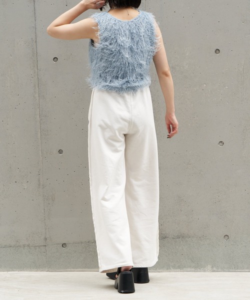 RAY CASSIN（レイカズン）の「ダメージピグメントスウェットパンツ（その他パンツ・レディース・グレー系その他2/ブラウン/アイボリー/ブラック・FREE）」の7枚目の写真