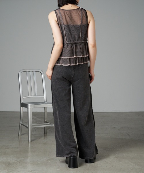 RAY CASSIN（レイカズン）の「ダメージピグメントスウェットパンツ（その他パンツ・レディース・グレー系その他2/ブラウン/アイボリー/ブラック・FREE）」の16枚目の写真