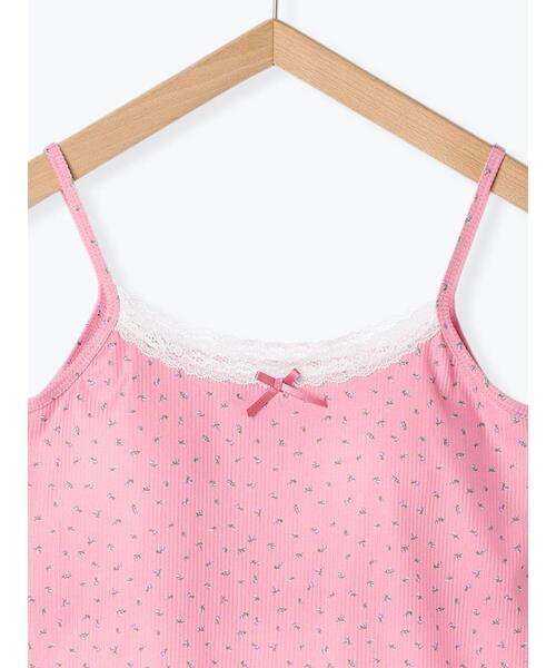 ehka sopo（エヘカソポ）の「カップ付花柄キャミソール（キャミソール・レディース・キナリ/ピンク/ブルー/ブラック・F）」の8枚目の写真