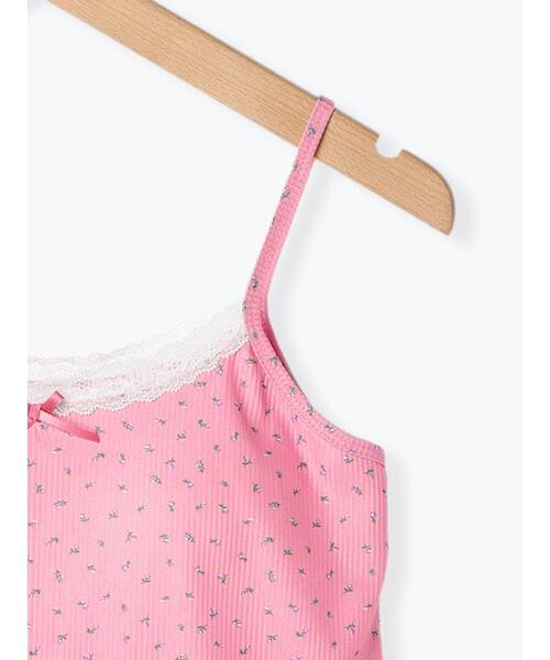 ehka sopo（エヘカソポ）の「カップ付花柄キャミソール（キャミソール・レディース・キナリ/ピンク/ブルー/ブラック・F）」の9枚目の写真