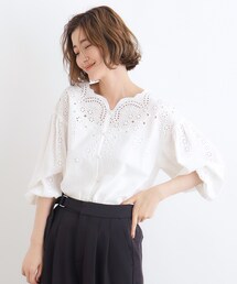 grove | スカラップエンブロイダリーブラウス(シャツ/ブラウス)