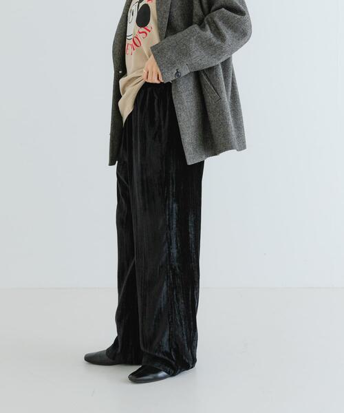 URBAN RESEARCH(アーバンリサーチ)の「クラッシュベロアイージーパンツ(その他パンツ・レディース・ピンク/ネイビー/ブラック・FREE)」の6枚目の写真