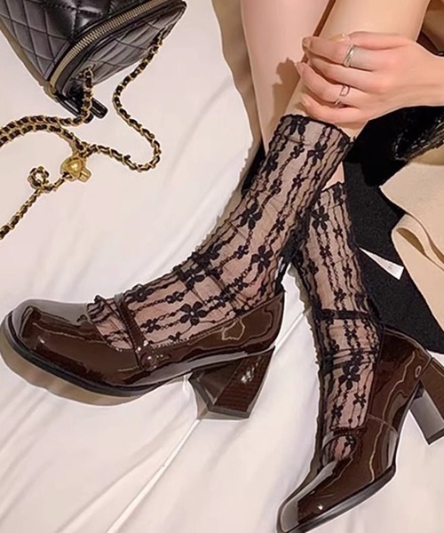 SHEPP（シープ）の「シアー レースソックス（ソックス/靴下・レディース・ホワイト系その他/ブラック系その他/アイボリー/ブラック/ホワイト・F）」の5枚目の写真