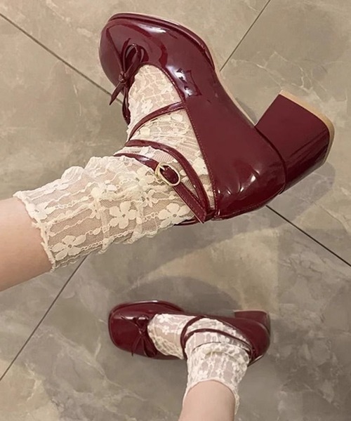 SHEPP（シープ）の「シアー レースソックス（ソックス/靴下・レディース・ホワイト系その他/ブラック系その他/アイボリー/ブラック/ホワイト・F）」の11枚目の写真