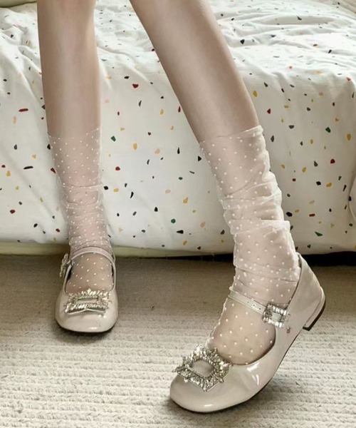 SHEPP（シープ）の「シアー レースソックス（ソックス/靴下・レディース・ホワイト系その他/ブラック系その他/アイボリー/ブラック/ホワイト・F）」の9枚目の写真