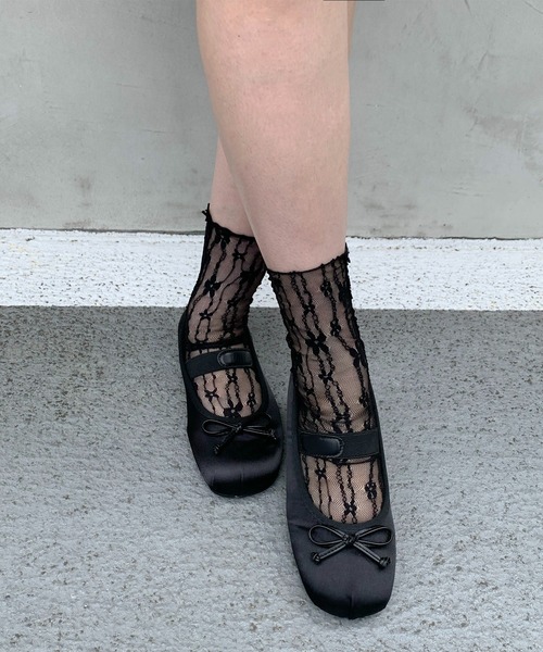 SHEPP（シープ）の「シアー レースソックス（ソックス/靴下・レディース・ホワイト系その他/ブラック系その他/アイボリー/ブラック/ホワイト・F）」の17枚目の写真