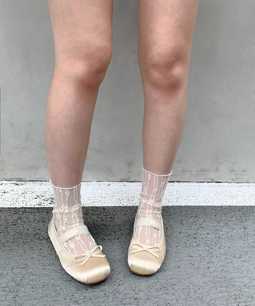 SHEPP（シープ）の「シアー レースソックス（ソックス/靴下・レディース・ホワイト系その他/ブラック系その他/アイボリー/ブラック/ホワイト・F）」の21枚目の写真