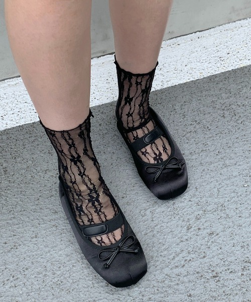 SHEPP（シープ）の「シアー レースソックス（ソックス/靴下・レディース・ホワイト系その他/ブラック系その他/アイボリー/ブラック/ホワイト・F）」の15枚目の写真