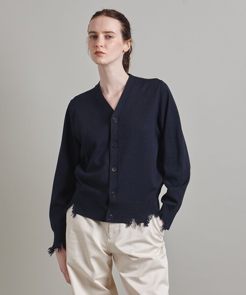 LOEFF＞ダメージ Vネック カーディガン UNISEX【公式通販】