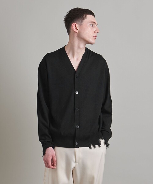 LOEFF＞ダメージ Vネック カーディガン UNISEX【公式通販】