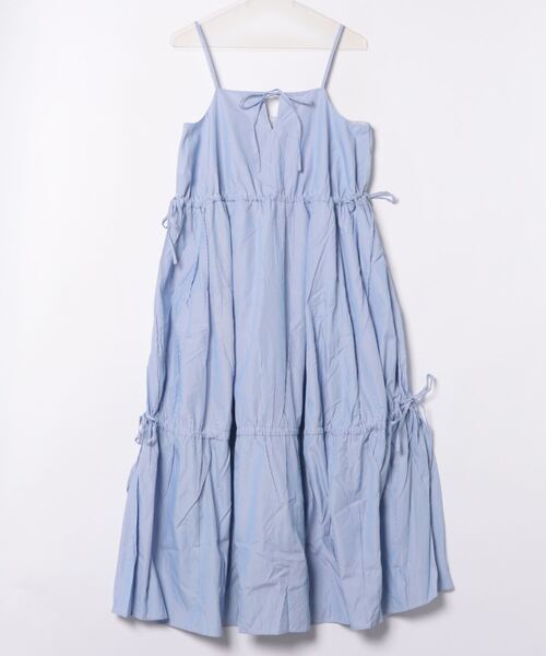 STYLEBLOCK（スタイルブロック）の「リボンギャザーキャミワンピース（ワンピース・レディース・ブルー/アイボリー/ブラック・M）」の2枚目の写真