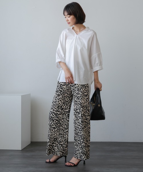 Bou Jeloud(ブージュルード)の「【M・Lサイズ展開】ストレッチプリーツパンツ(その他パンツ・レディース・A/オフホワイト・M/L)」の21枚目の写真