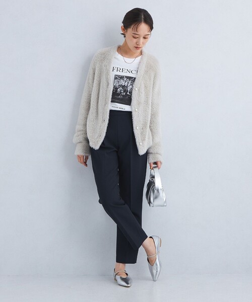 【セール】シャギー Vネック ニット カーディガン（カーディガン/ボレロ）｜green label relaxing（グリーンレーベルリラクシング）