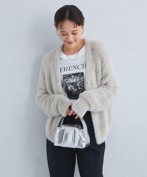 【セール】シャギー Vネック ニット カーディガン（カーディガン/ボレロ）｜green label relaxing（グリーンレーベルリラクシング）