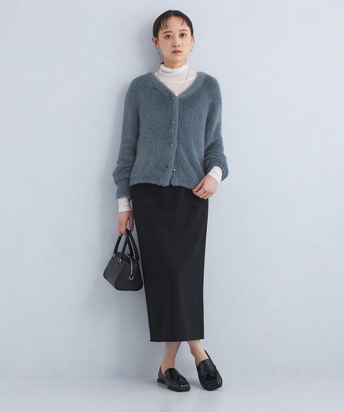 【セール】シャギー Vネック ニット カーディガン（カーディガン/ボレロ）｜green label relaxing（グリーンレーベルリラクシング）