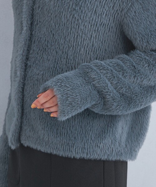 【セール】シャギー Vネック ニット カーディガン（カーディガン/ボレロ）｜green label relaxing（グリーンレーベルリラクシング）