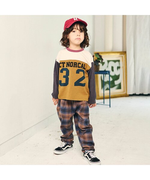 F.O.KIDS（エフオーキッズ）の「ナンバリングワッペンTシャツ（Tシャツ/カットソー・キッズ・ブルー/グレー/レインボー・80/90/100/110/120/130/140/150）」の6枚目の写真