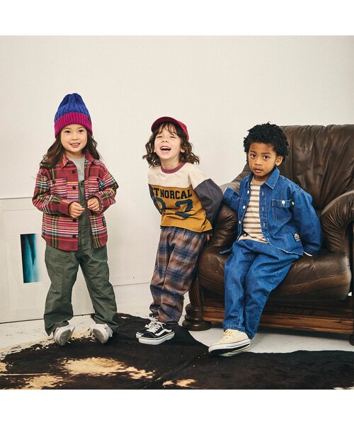 F.O.KIDS（エフオーキッズ）の「ナンバリングワッペンTシャツ（Tシャツ/カットソー・キッズ・ブルー/グレー/レインボー・80/90/100/110/120/130/140/150）」の7枚目の写真