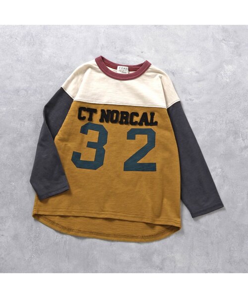 F.O.KIDS（エフオーキッズ）の「ナンバリングワッペンTシャツ（Tシャツ/カットソー・キッズ・ブルー/グレー/レインボー・80/90/100/110/120/130/140/150）」の9枚目の写真