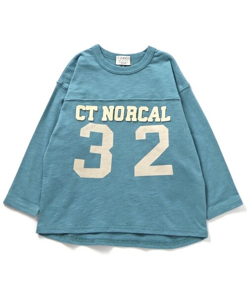 F.O.KIDS（エフオーキッズ）の「ナンバリングワッペンTシャツ（Tシャツ/カットソー・キッズ・ブルー/グレー/レインボー・80/90/100/110/120/130/140/150）」の10枚目の写真