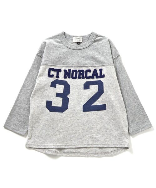 F.O.KIDS（エフオーキッズ）の「ナンバリングワッペンTシャツ（Tシャツ/カットソー・キッズ・ブルー/グレー/レインボー・80/90/100/110/120/130/140/150）」の14枚目の写真