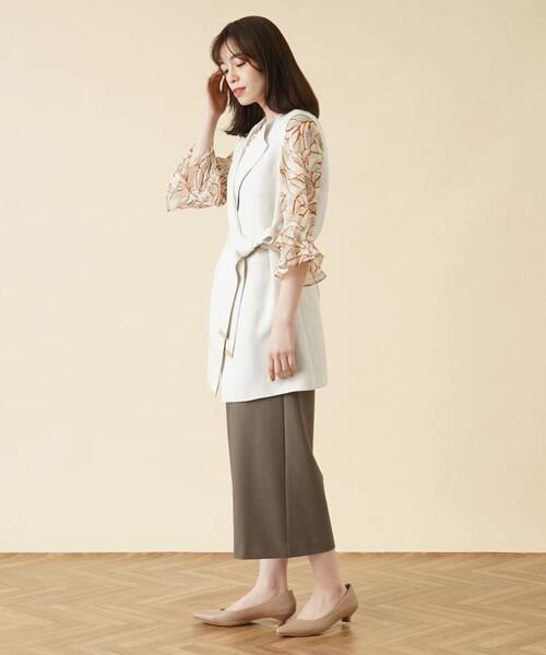 en recre(アンレクレ)の「ラペルドロングベスト【ROCHAS Premiere】(ベスト・レディース・ベージュ・11)」の9枚目の写真