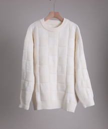 aimoha(�A�C���n)��aimoha men Cozy Checkered Knit Sweater(�j�b�g/�Z�[�^�[)