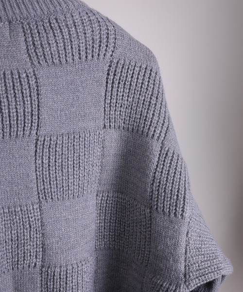 aimoha（アイモハ）の「aimoha men Cozy Checkered Knit Sweater（ニット/セーター・メンズ・ホワイト/ブラック/ダークグレー・MEDIUM/LARGE/X-LARGE/XX-LARGE/XXX-LARGE）」の6枚目の写真