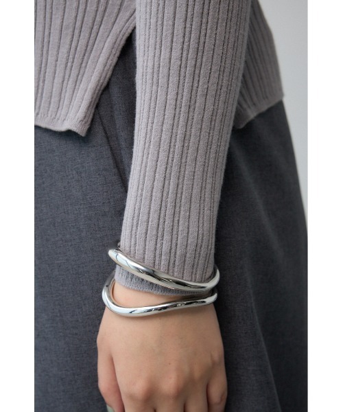 AZUL by moussy（アズールバイマウジー）の「ランダムリブハイネックニットトップス（ニット/セーター・レディース・レッド/ホワイト系その他/ダークブルー/ブラック/アイボリー/グレー・SMALL/MEDIUM）」の21枚目の写真