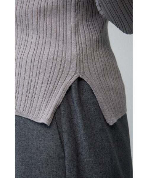 AZUL by moussy（アズールバイマウジー）の「ランダムリブハイネックニットトップス（ニット/セーター・レディース・レッド/ホワイト系その他/ダークブルー/ブラック/アイボリー/グレー・SMALL/MEDIUM）」の22枚目の写真