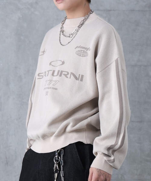 Confirm(コンファーム)の「ブロークコア Y2K フロントグラフィック ジャガードニットプルオーバー【Confirm】(ニット/セーター・メンズ・ブラック/ホワイト/ベージュ/チャコールグレー・M/L)」の4枚目の写真