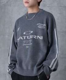 Confirm | ブロークコア Y2K フロントグラフィック ジャガードニットプルオーバー【Confirm】(ニット/セーター)