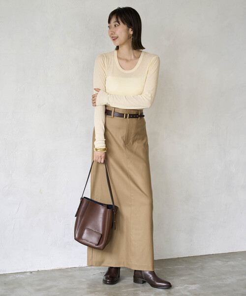 美品　Plage（プラージュ）　R’IAM サキソニーマキシスカート セール】R'IAM サキソニーマキシスカート（スカート）｜Plage