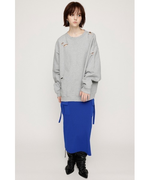 SLY(スライ)の「FINE TOUCH KNIT M/SK ファイン タッチ ニット ミディアム スカート(スカート・レディース・ブラック/ブルー/アイボリー・FREE)」の17枚目の写真