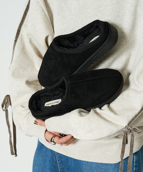 FREAK'S STORE(フリークスストア)の「限定展開 センターシーム ムートン モックシューズ(ブーツ・レディース・ブラック/キャメル/グレー/ベージュ・38/37/36)」の20枚目の写真