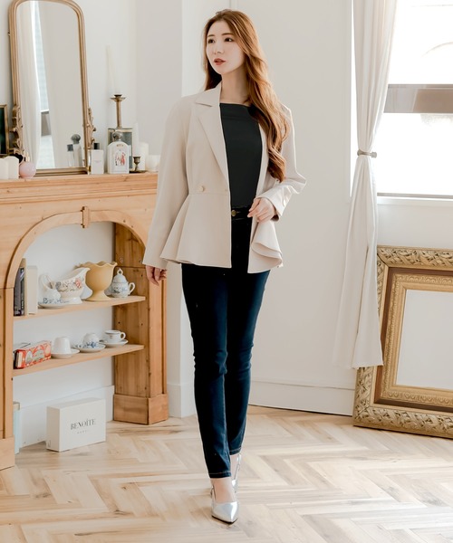 Julia Boutique（ジュリアブティック）の「ワンショルダー風カットソー（Tシャツ/カットソー・レディース・ブラウン/パープル/ブラック・ONE）」の10枚目の写真