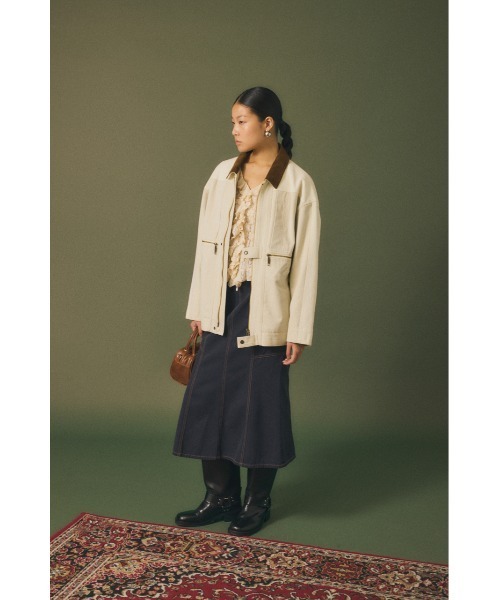 MOUSSY（マウジー）の「SLEEVE RIBBON トップス（Tシャツ/カットソー・レディース・オフホワイト/ライトイエロー/ライトブラック・FREE）」の8枚目の写真