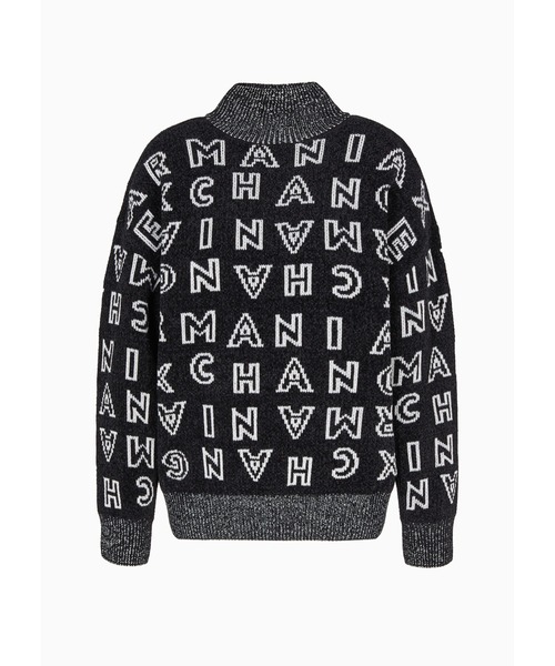 アルマーニ　ハイトップスニーカー再生ニット　ジャカードロゴ ARMANI EXCHANGE（アルマーニエクスチェンジ）の「【A|X アルマーニ