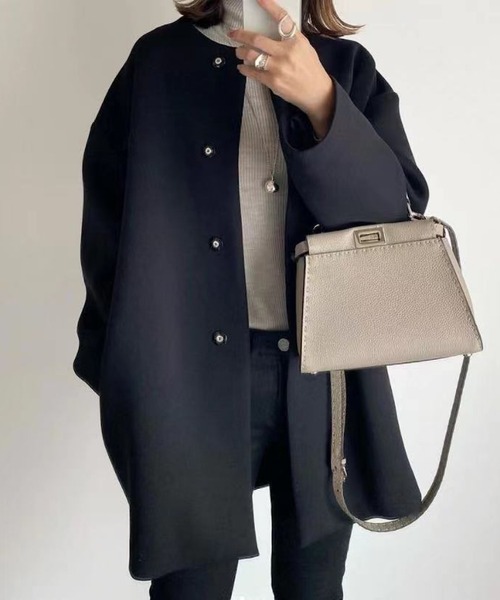 22AW アパルトモン Super120's ノーカラーチェスターコート L'Appartement DEUXIEME CLASSE（チェスターコート）のフリマアイテム一覧