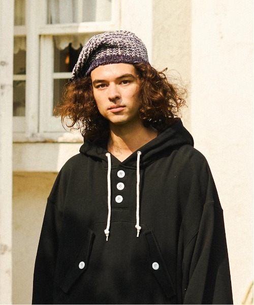 go slow caravan（ゴースローキャラバン）の「モールヤーン ホールガーメントニットベレー（ハンチング/ベレー帽・レディース・ピンク/パープル・FREE）」の5枚目の写真