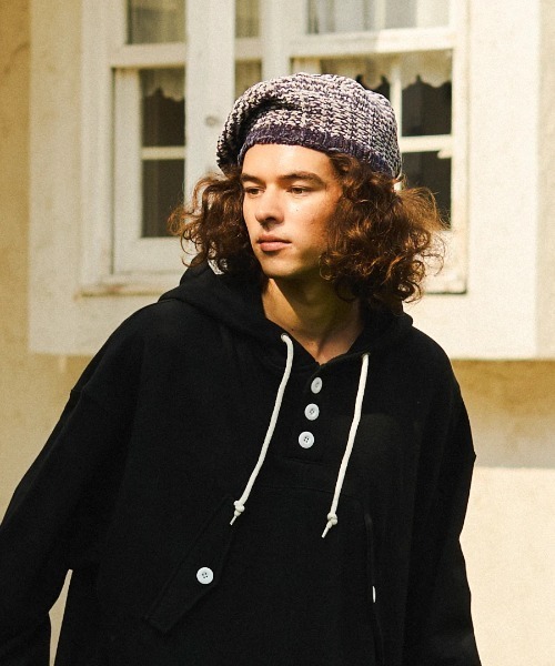 go slow caravan（ゴースローキャラバン）の「モールヤーン ホールガーメントニットベレー（ハンチング/ベレー帽・レディース・ピンク/パープル・FREE）」の6枚目の写真