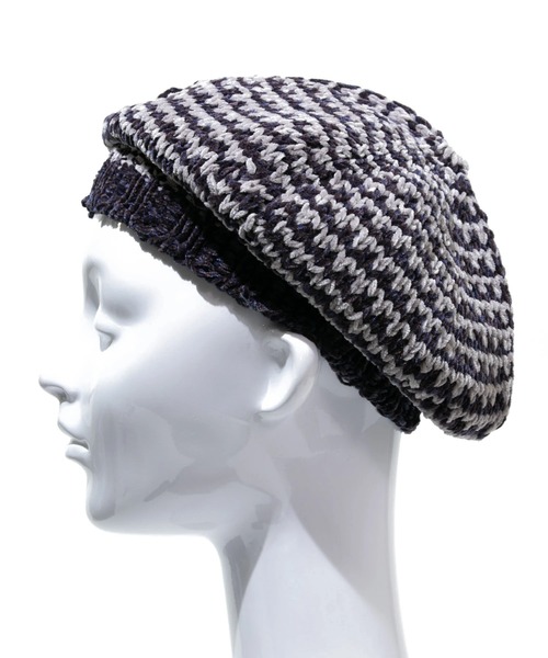 go slow caravan（ゴースローキャラバン）の「モールヤーン ホールガーメントニットベレー（ハンチング/ベレー帽・レディース・ピンク/パープル・FREE）」の4枚目の写真