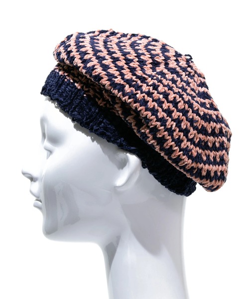 go slow caravan（ゴースローキャラバン）の「モールヤーン ホールガーメントニットベレー（ハンチング/ベレー帽・レディース・ピンク/パープル・FREE）」の11枚目の写真